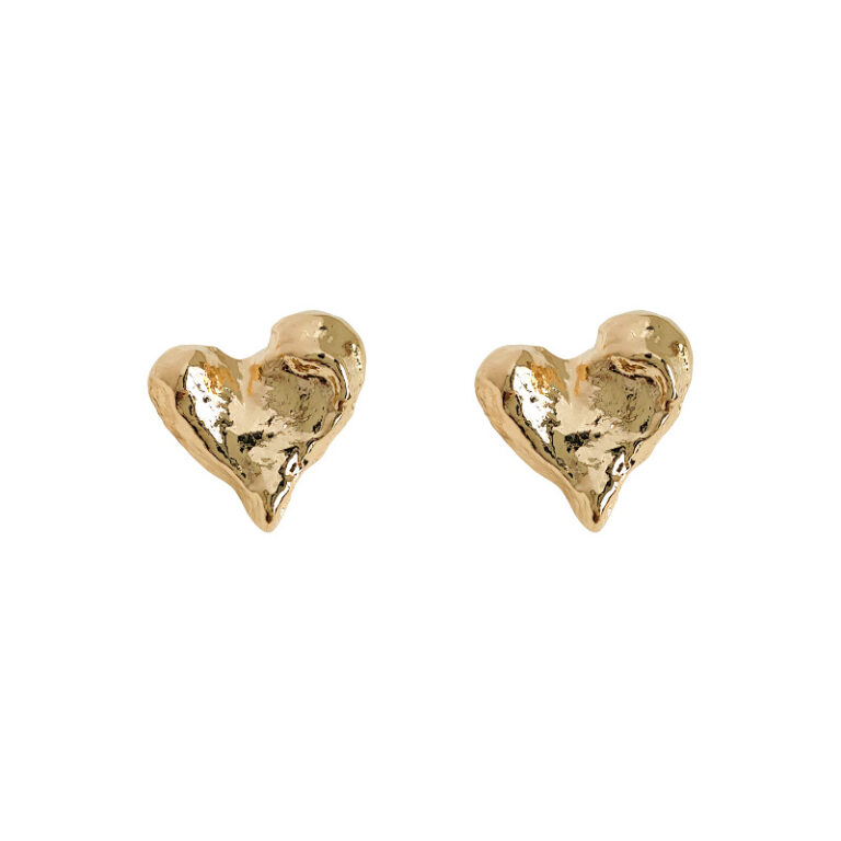 Irregular Geometric Statement Hoop Earrings 14K Gold Plated Brass Jewelry Wholesale